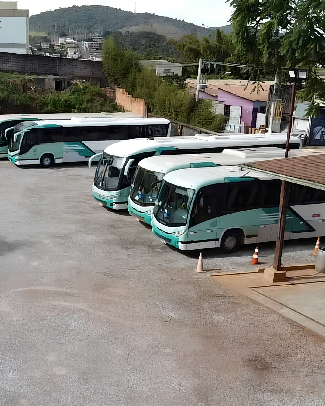Frota de ônibus de cliente atendido pela ALLPA