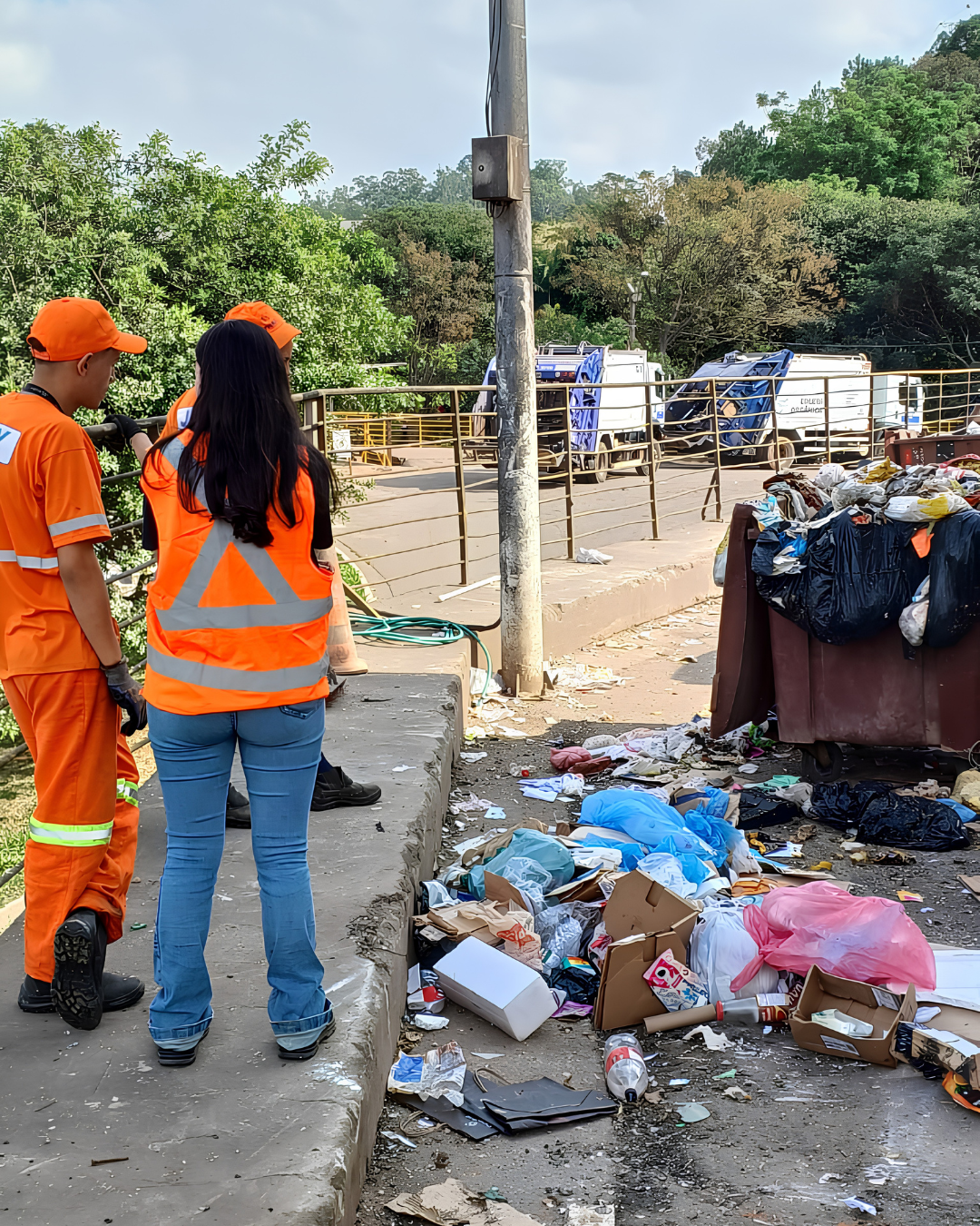 Equipe ALLPA em vistoria de resíduos urbanos